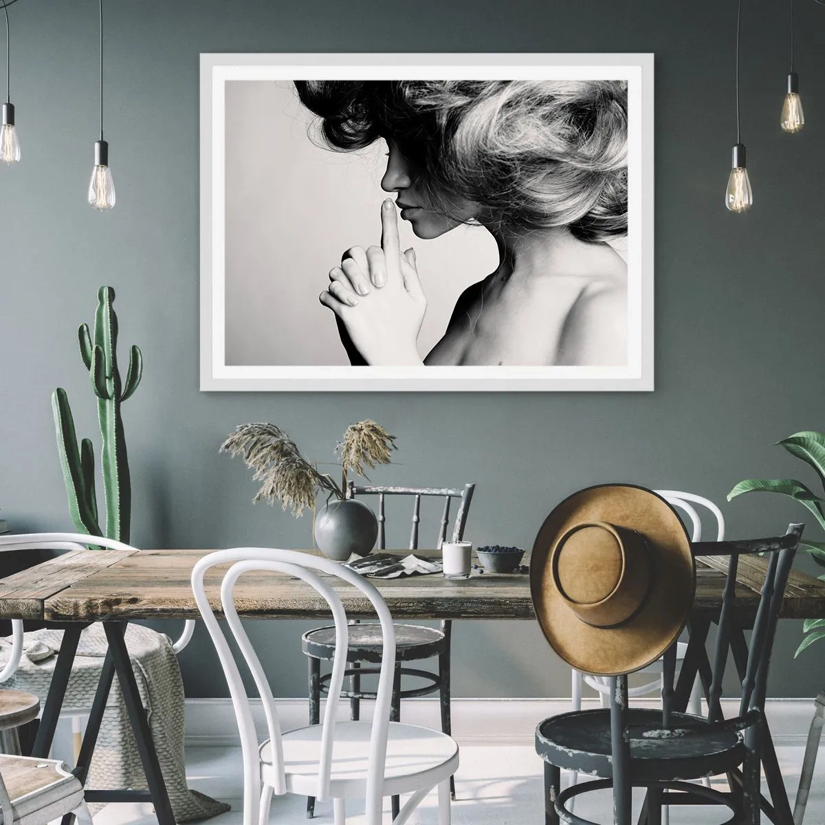 Poster în ramă albă - Ascultă-te pe tine însuți - 50x40 cm