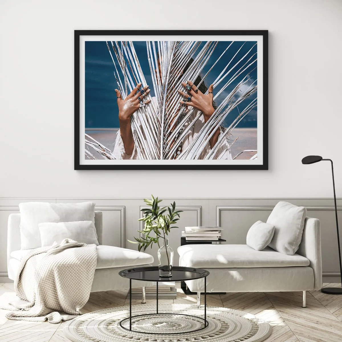 Poster în ramă neagră - Prietena șamanului? - 50x40 cm