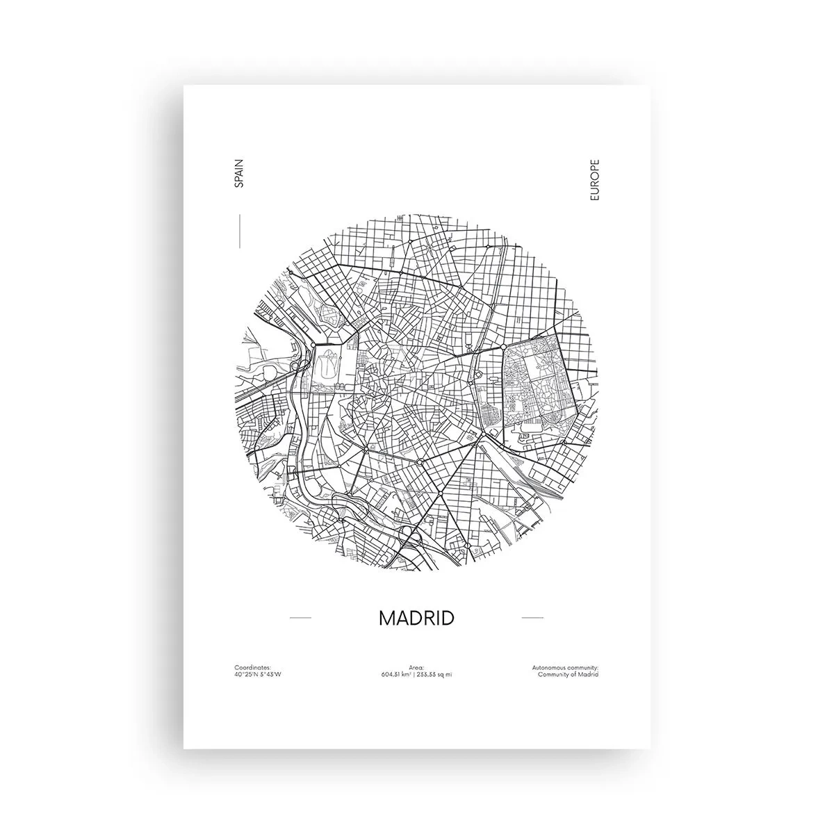 Poster - Anatomia Madridului - 70x100 cm