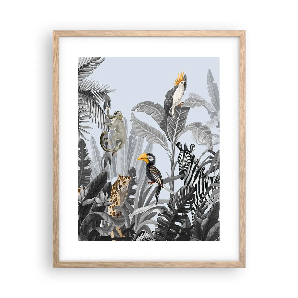 Poster în ramă de stejar deschis - O fabulă africană - 40x50 cm