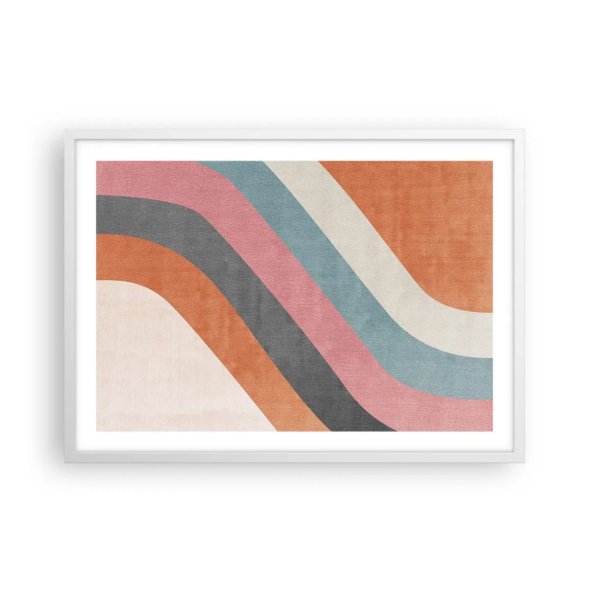 Poster în ramă albă - Compoziție diagonală - mișcare - 70x50 cm