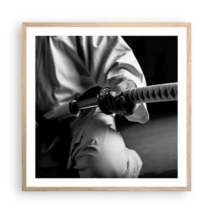 Poster în ramă de stejar deschis - Sufletul unui războinic - 60x60 cm