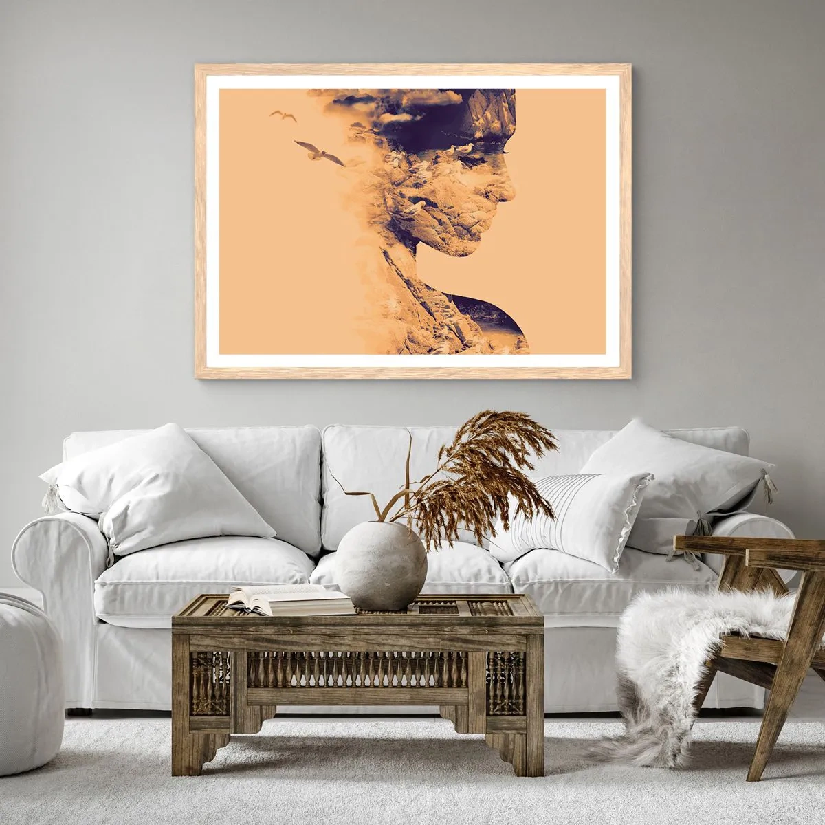 Poster în ramă de stejar deschis - Frumoasă prin natura - 50x40 cm