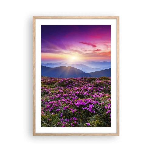 Poster în ramă de stejar deschis - Ierburile proaspete miroseau puternic - 50x70 cm