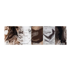 Mostră tapet Premium Canvas - Cadrilul culorilor - Abstracția, Bucată, Model modern - 100x30 cm