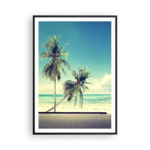 Poster în ramă neagră - Să înceapă vacanța - 70x100 cm