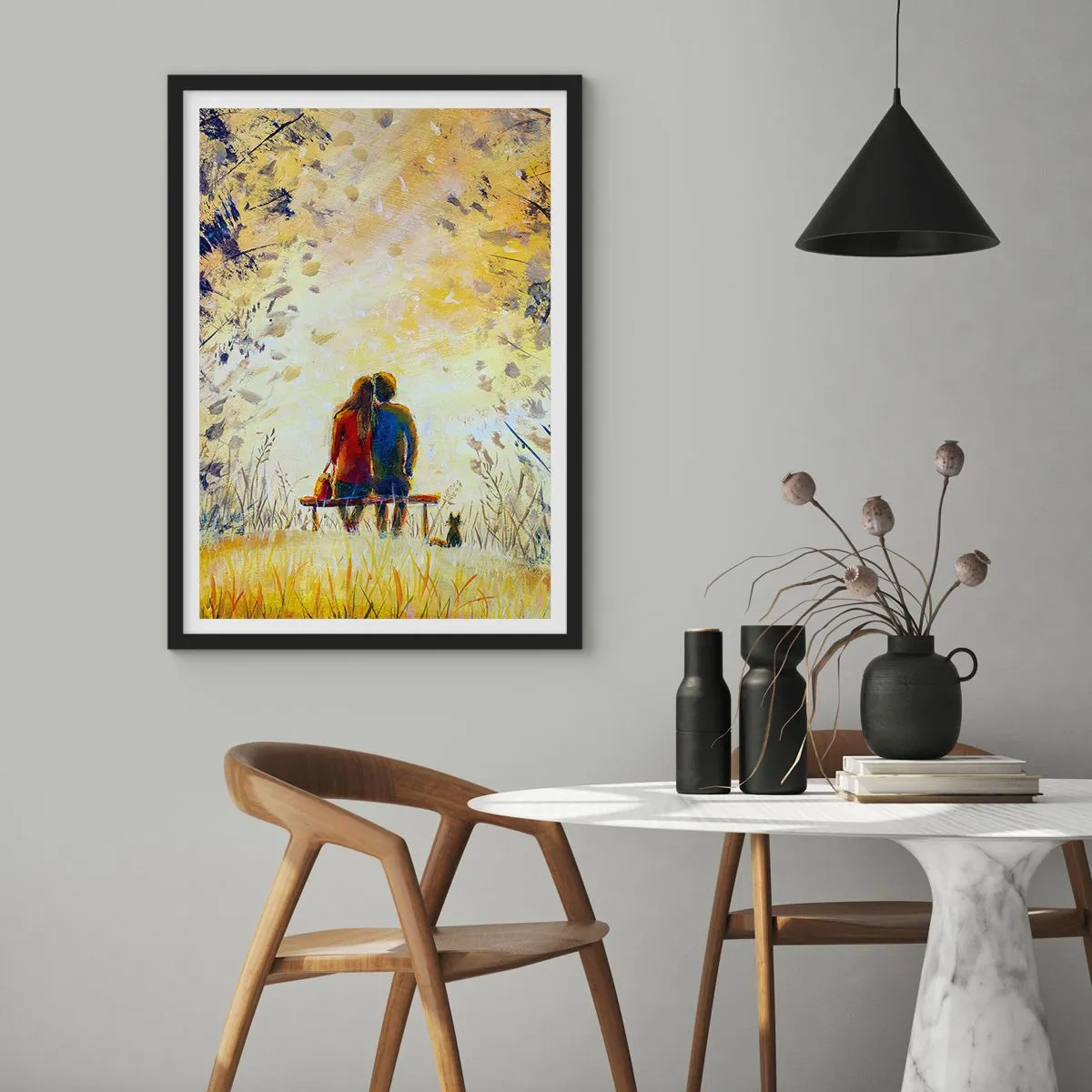 Poster în ramă neagră - Un moment magic - 70x100 cm