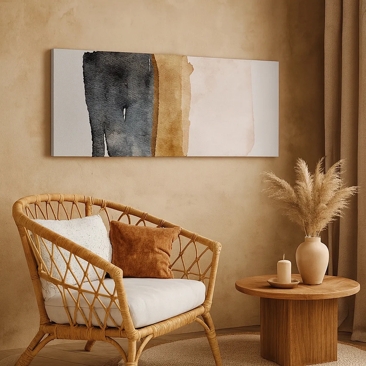 Tablou pe pânză - Compoziția culorilor pământului - 30x30 cm