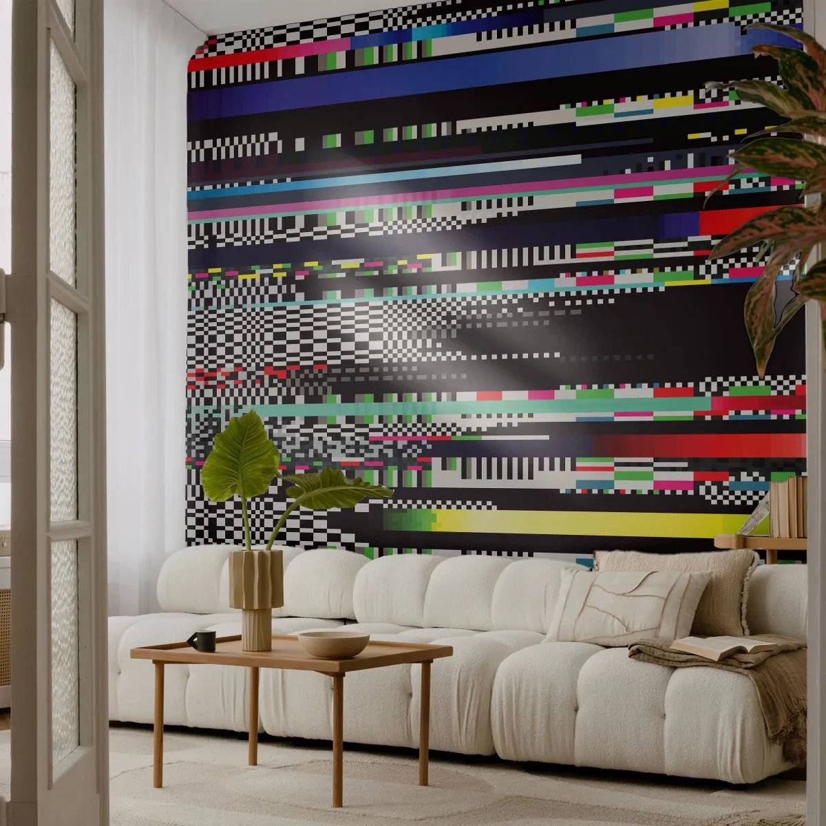 Tapet Premium Canvas - Imaginea controlată a realității - Abstracția, Bucată, Zgomot digital - 100x70 cm