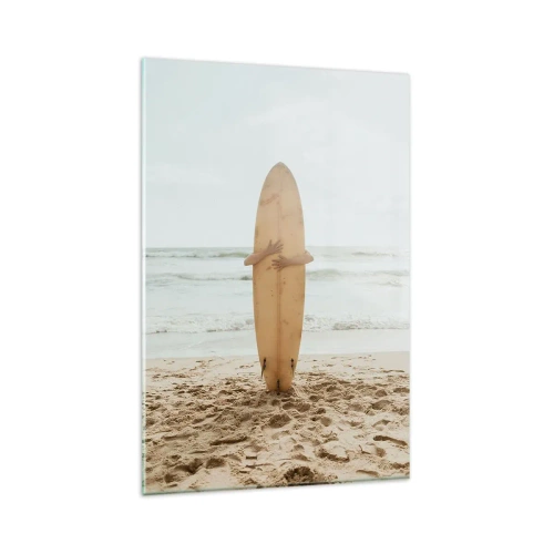 Tablou pe sticlă - Din dragoste pentru valuri - 80x120 cm