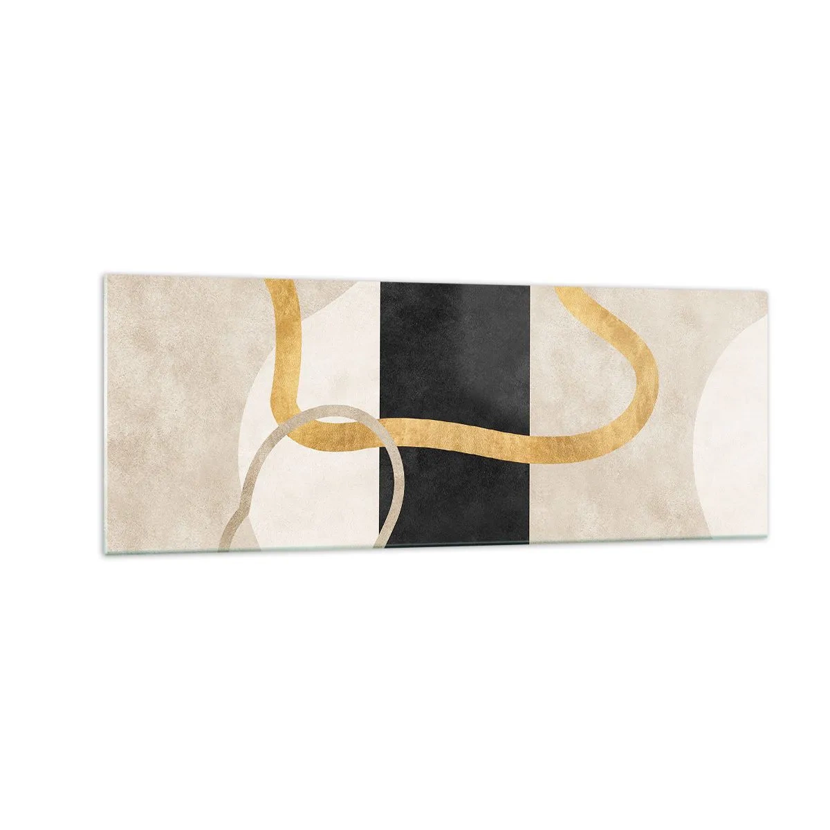 Tablou pe sticlă - Forme înbuclite - 140x50 cm