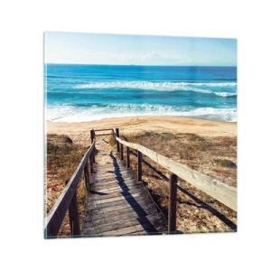 Tablou pe sticlă - Aleargă! - 40x40 cm