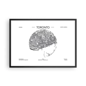 Poster în ramă neagră - Anatomia Toronto - 70x50 cm