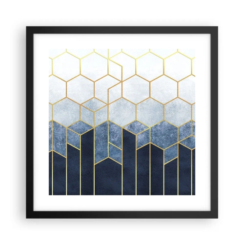 Poster în ramă neagră - Compoziție în ritm sincopat - 40x40 cm