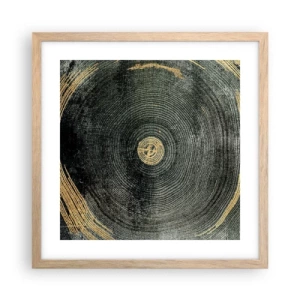 Poster în ramă de stejar deschis - Schimbare și persistență - 40x40 cm