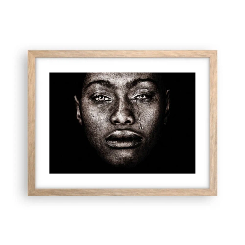 Poster în ramă de stejar deschis - O singură lacrimă - 40x30 cm