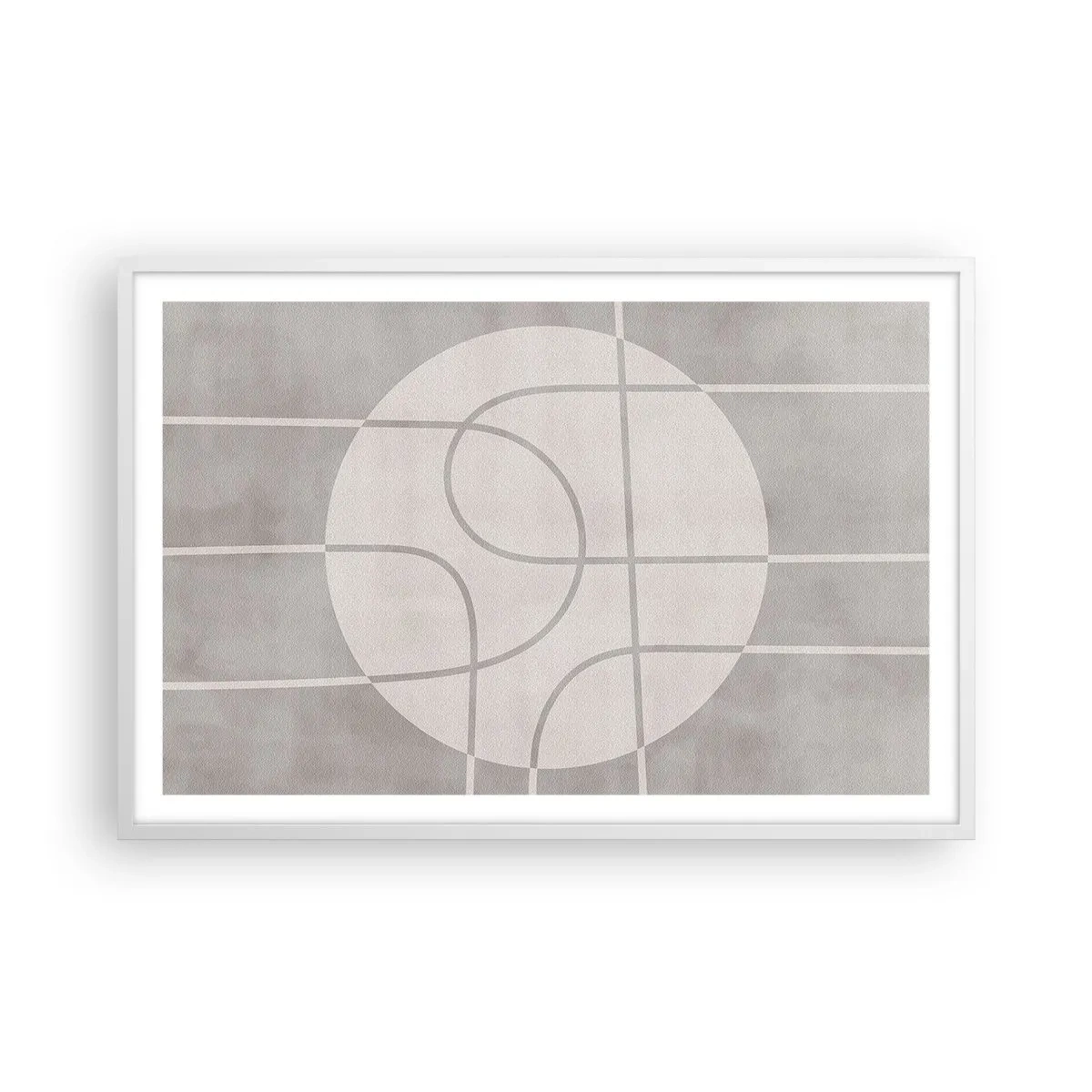 Poster în ramă albă - Circular și drept înainte - 91x61 cm
