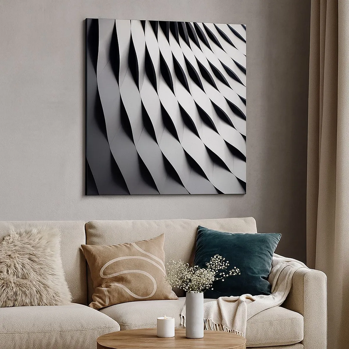 Tablou pe pânză - Pe suprafața valurilor - 30x30 cm