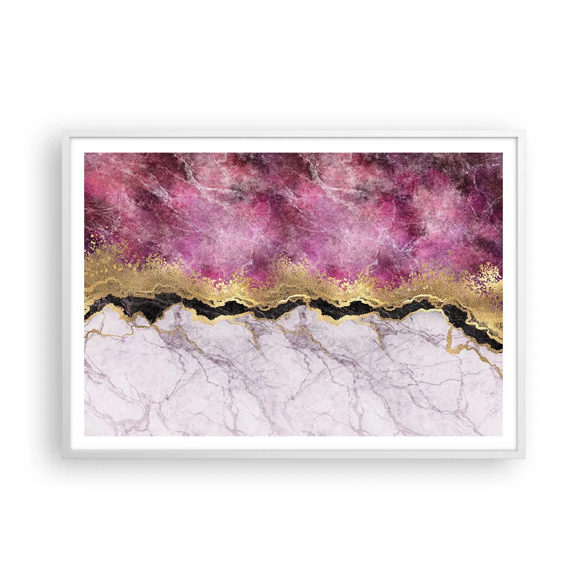 Poster în ramă albă - La graniță - 100x70 cm