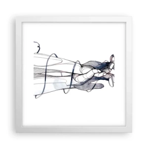 Poster în ramă albă - Un studiu al atingerii - 30x30 cm
