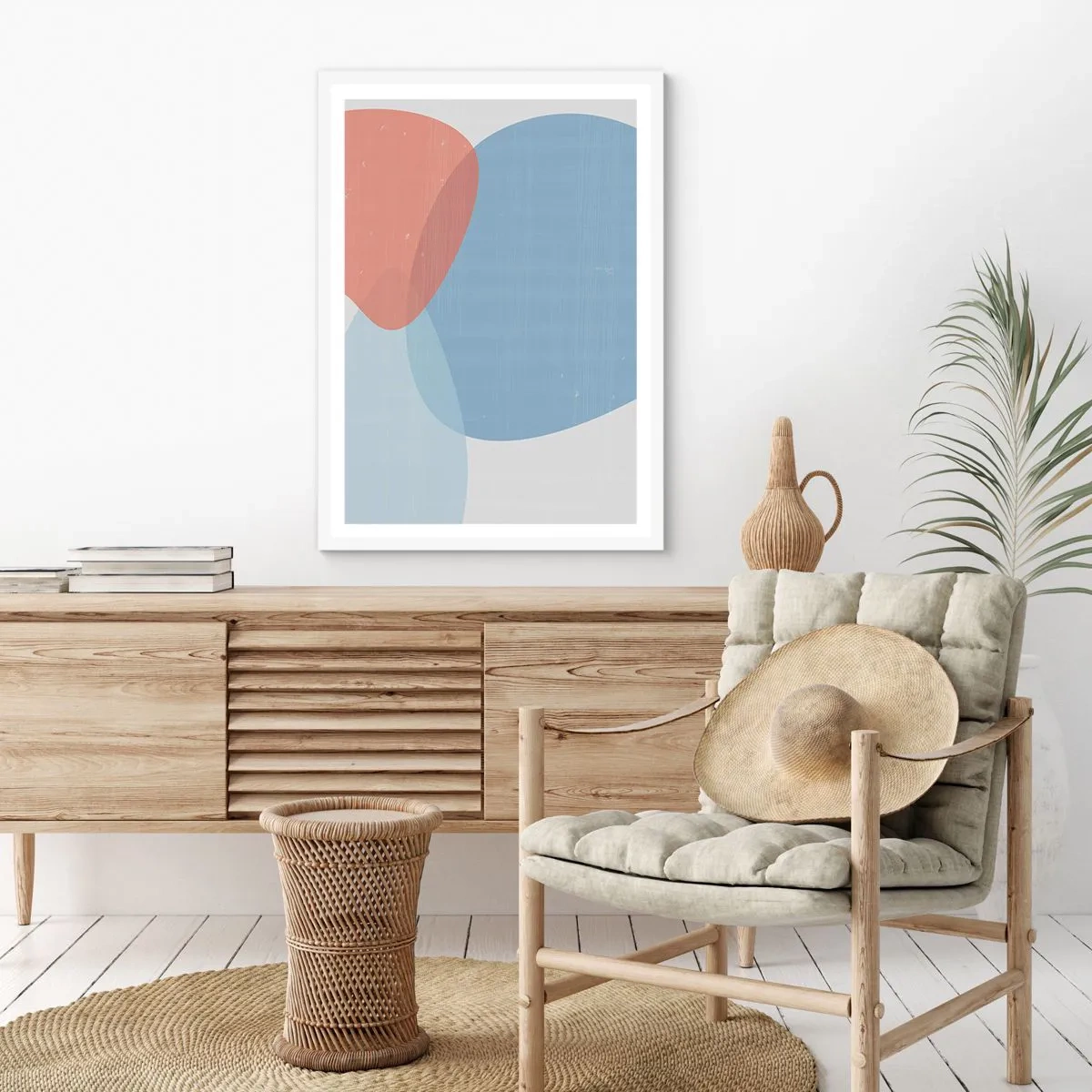 Poster în ramă albă - Relații pastelate - 30x40 cm