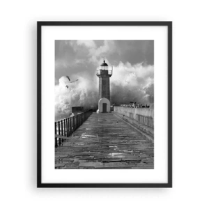 Poster în ramă neagră - Fără frică  - 40x50 cm