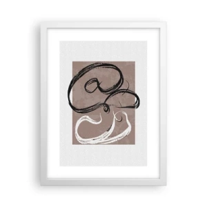 Poster în ramă albă - Compoziția - căutarea plenitudinii - 30x40 cm