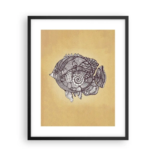 Poster în ramă neagră - Dintr-un ocean de ornamente - 40x50 cm