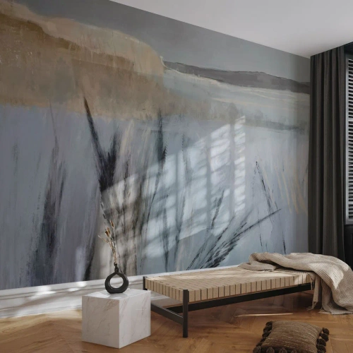Tapet Premium Sand - Câmpuri de iarnă - Luminos, Minimalism, Bucată - 500x350 cm