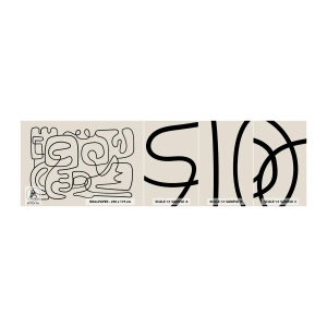 Mostră de Tapet Standard Eco - Pe traseu - Abstracția, Bucată, Linie de arta - 100x30 cm