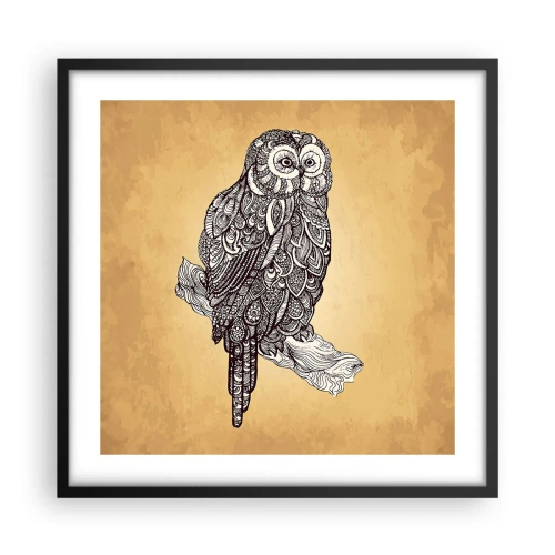 Poster în ramă neagră - Ornamente complicate de înțelepciune - 50x50 cm