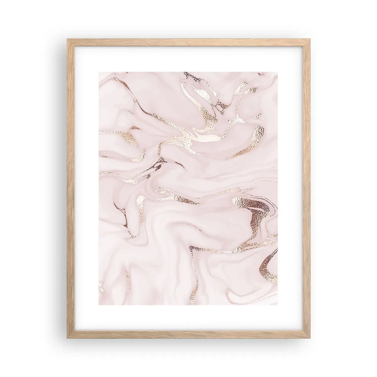 Poster în ramă de stejar deschis - În nebunia roz - 40x50 cm