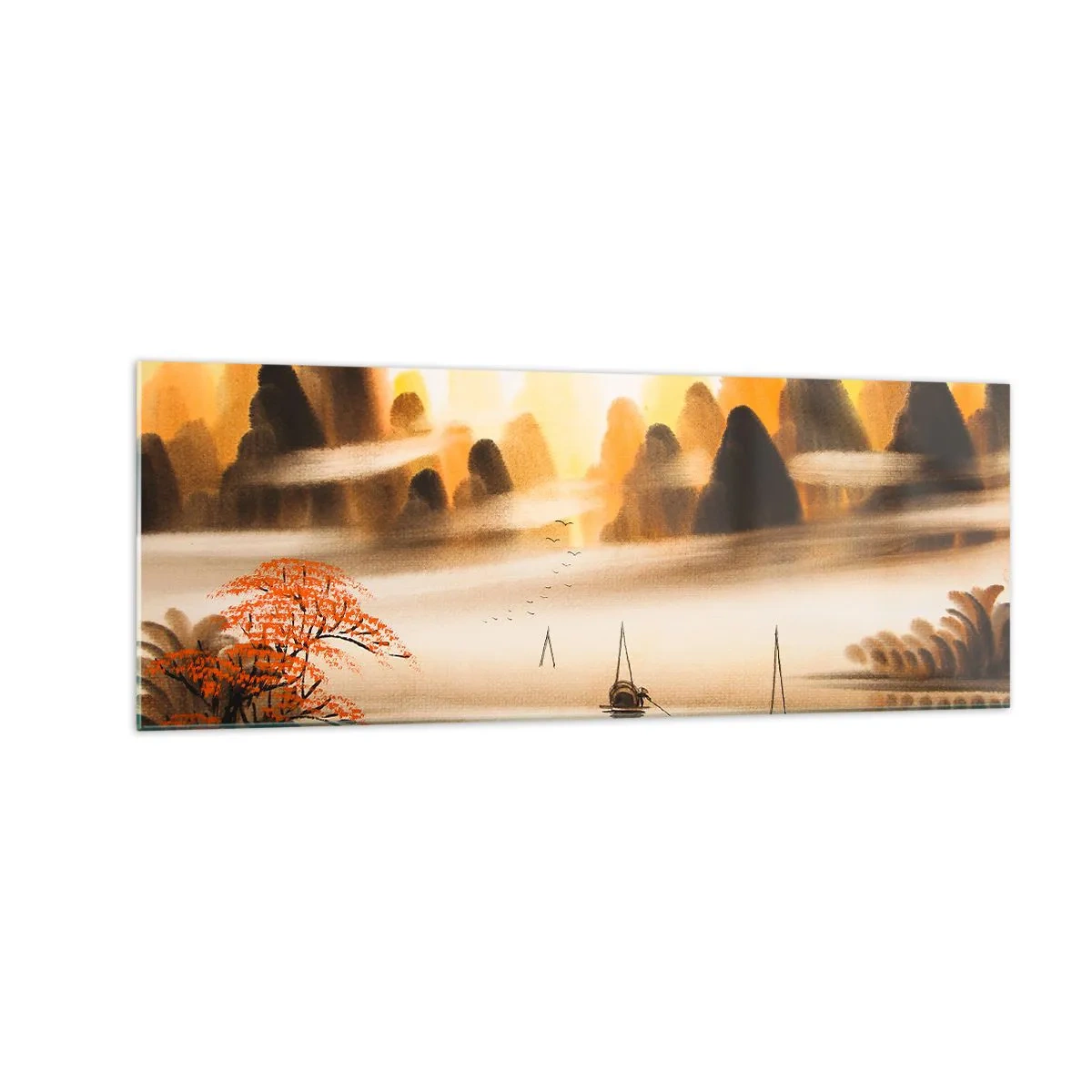 Tablou pe sticlă - Mai departe decât Orientul Îndepărtat - 140x50 cm