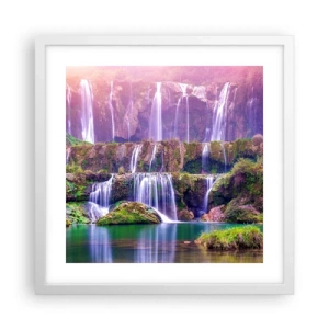 Poster în ramă albă - Scara către cer - 40x40 cm