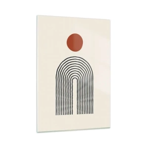 Tablou pe sticlă - Magnetismul formelor și al culorilor - 50x70 cm