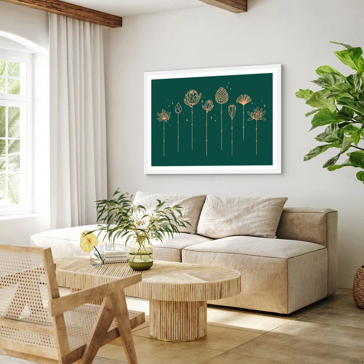 Poster în ramă albă - Familia IERBEscu - 91x61 cm