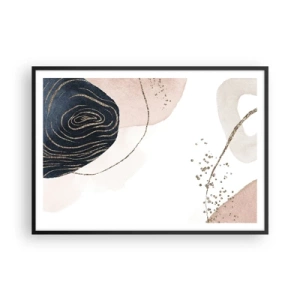 Poster în ramă neagră - Totul curge - 100x70 cm