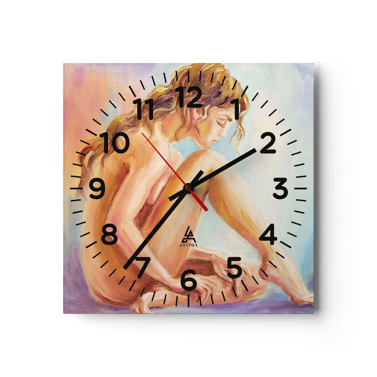 Ceas de perete - Ceas pe sticlă - Gest de tinerețe - 40x40 cm
