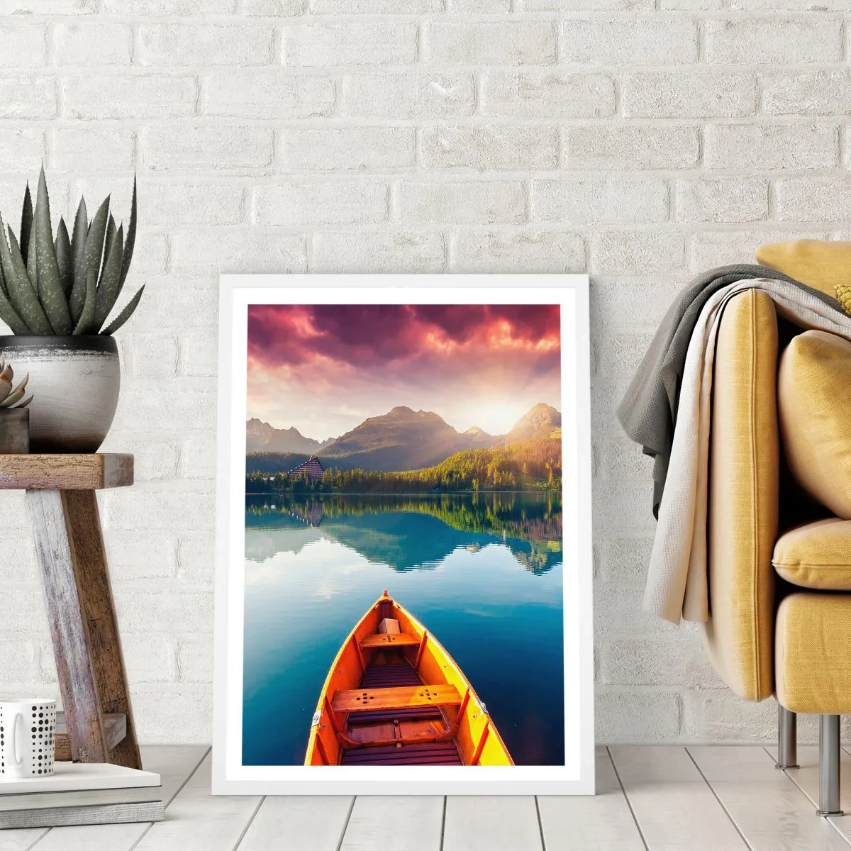 Poster în ramă albă - Nimic împotriva naturii - 61x91 cm