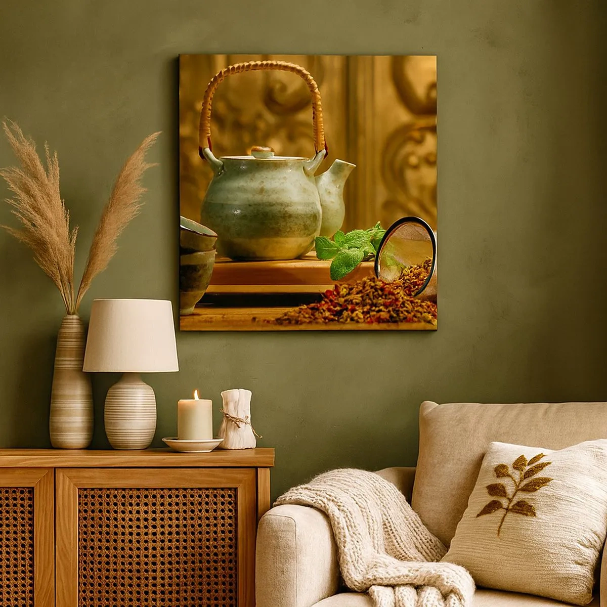 Tablou pe pânză - Un tratat despre consumul de ceai - 30x30 cm