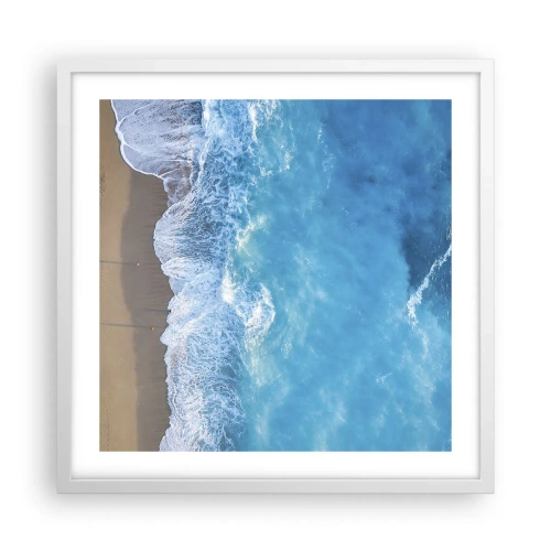 Poster în ramă albă - Puterea albastrului - 50x50 cm