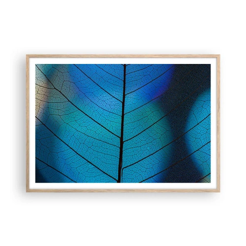 Poster în ramă de stejar deschis - Construcție de finețe - 100x70 cm