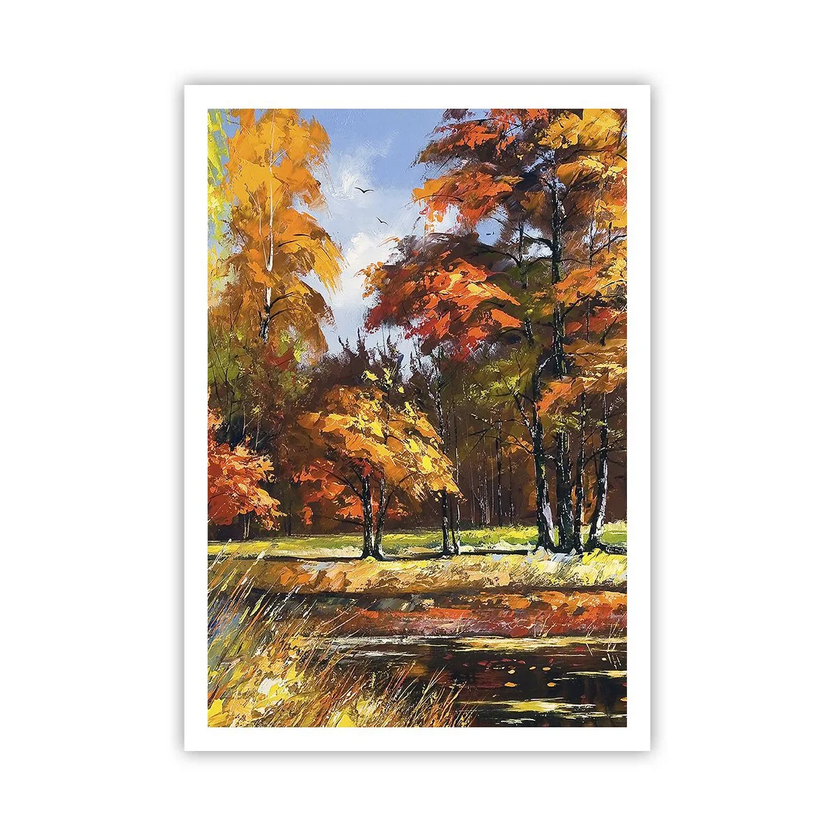 Poster - Peisaj în aur și bronz - 70x100 cm