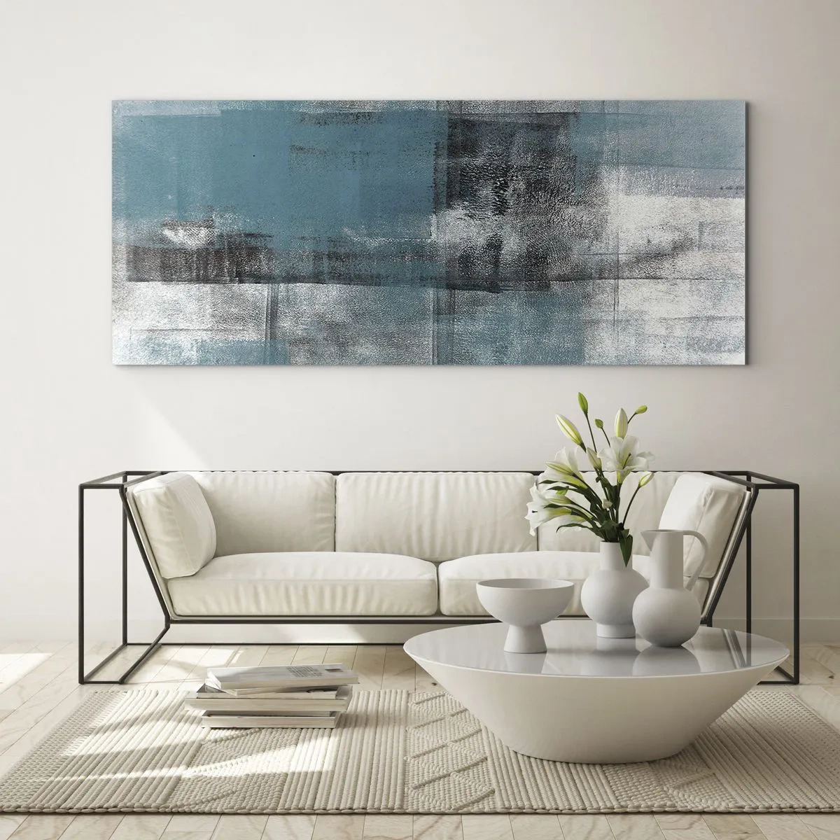 Tablou pe sticlă - Apă și aer - 120x50 cm