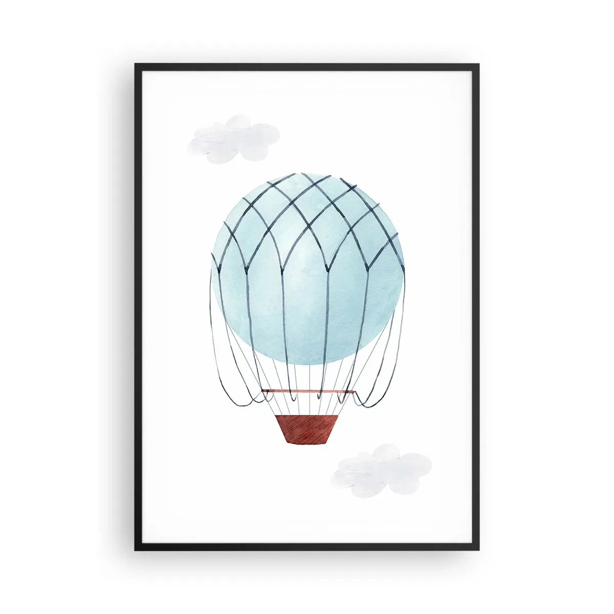 Poster în ramă neagră - Complet în nori - 70x100 cm