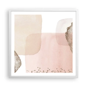 Poster în ramă albă - O privire prin culoare - 60x60 cm