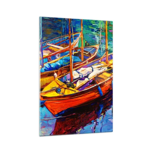 Tablou pe sticlă - Pe o apă plină de culoare - 70x100 cm