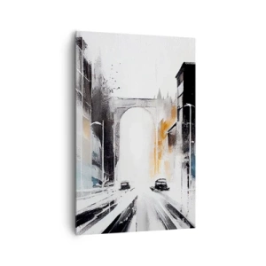 Tablou pe pânză - Studiu de oraș: arhitectură și mișcare - 80x120 cm