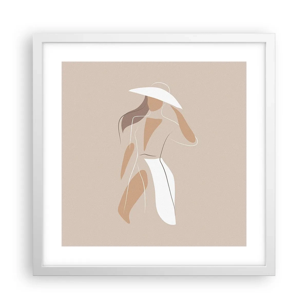 Poster în ramă albă - Moda este distractivă - 40x40 cm
