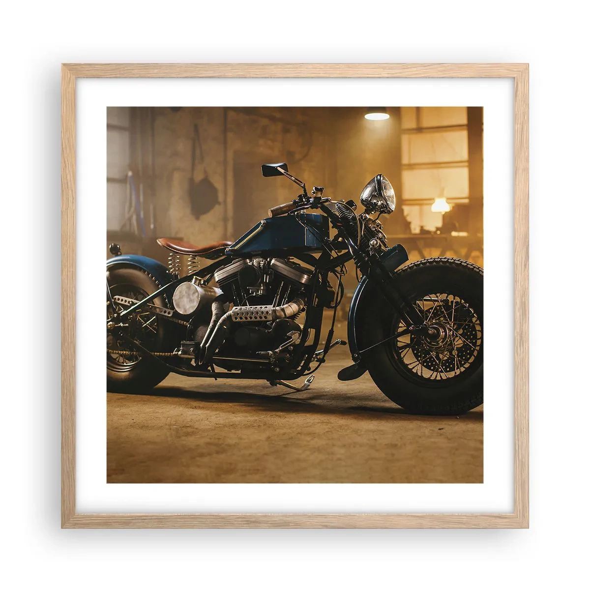 Poster în ramă de stejar deschis - Pot să fac totul - 50x50 cm